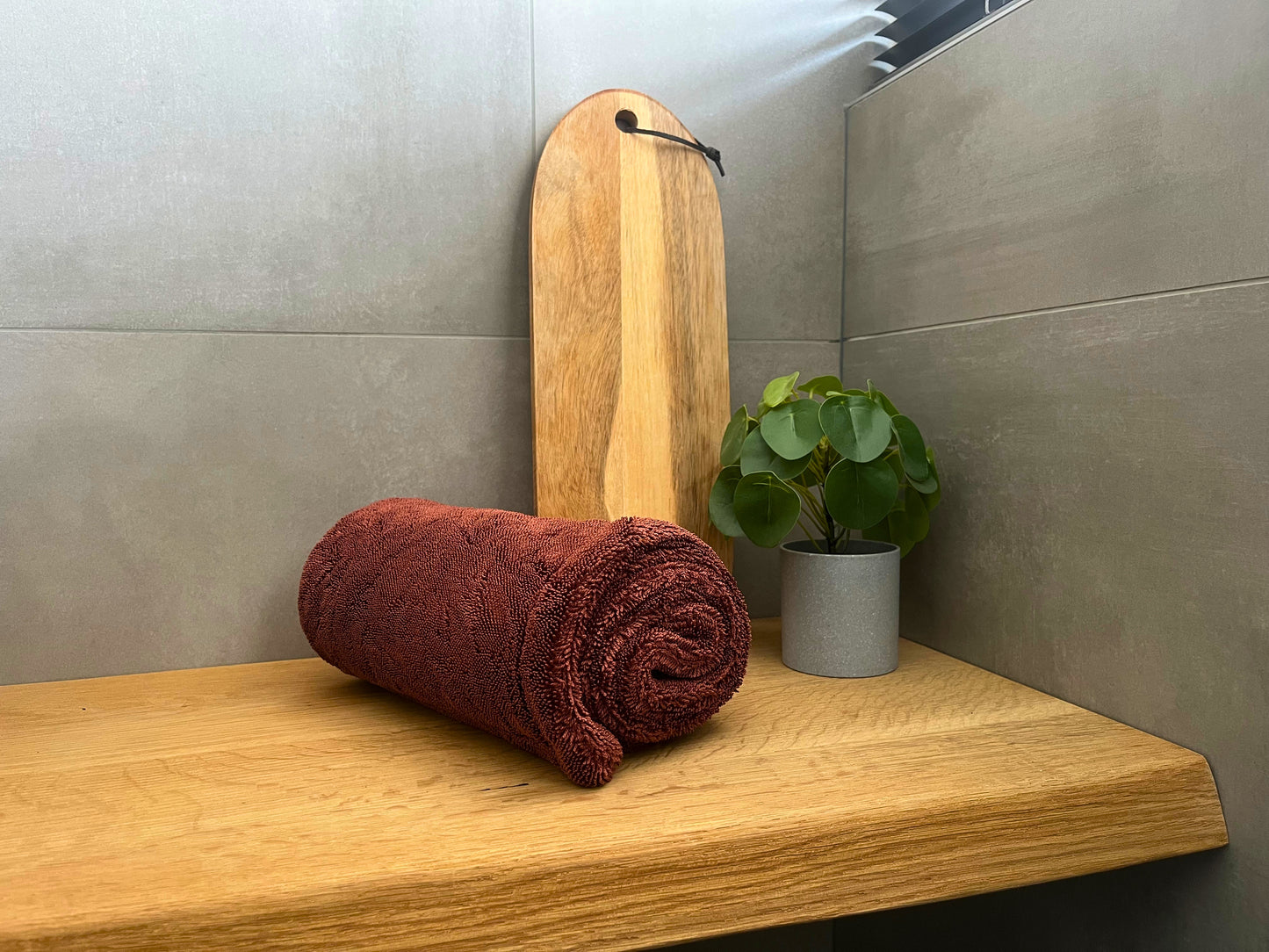 Sanipluche droogdoek S - Coffee